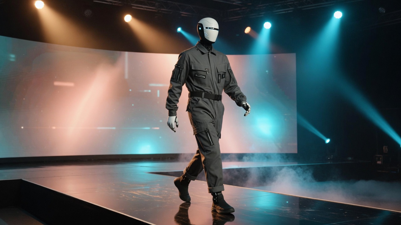 Optimus-class humanoid in Core Duty coverall